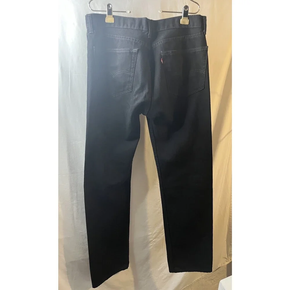 Men's Levis 501 Jeans 36x34 Classic Straight Black Denim Pants